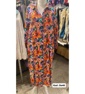 İPEK KOTON ELBİSE DE-46