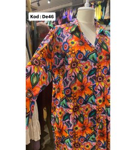 İPEK KOTON ELBİSE DE-46