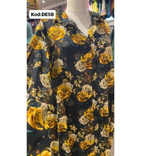 İPEK KOTON ELBİSE DE-58