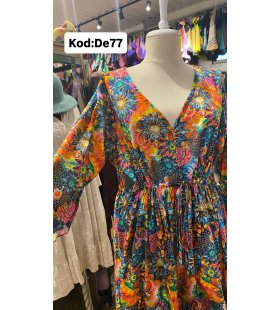 İPEK KOTON ELBİSE DE-77