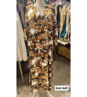 İPEK SATEN ELBİSE SE-01