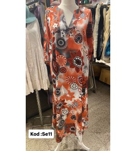 İPEK SATEN ELBİSE SE-11