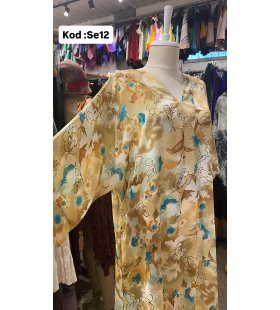 İPEK SATEN ELBİSE SE-12