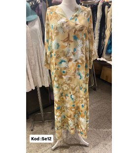 İPEK SATEN ELBİSE SE-12