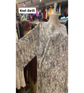 İPEK SATEN ELBİSE SE-15