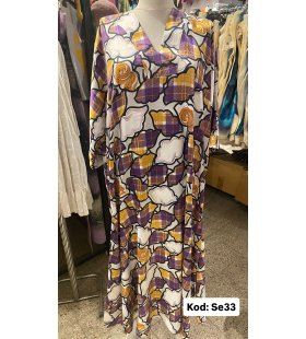 İPEK SATEN ELBİSE SE-33