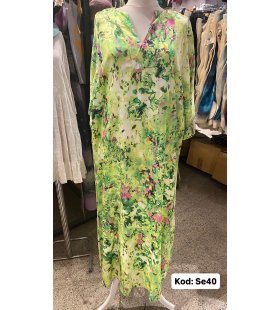 İPEK SATEN ELBİSE SE-40