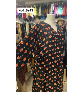 İPEK SATEN ELBİSE SE-43