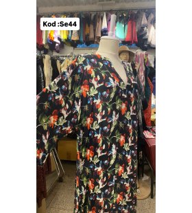 İPEK SATEN ELBİSE SE-44