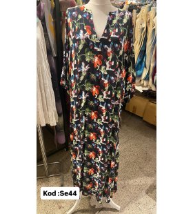İPEK SATEN ELBİSE SE-44