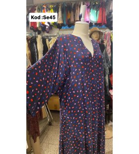 İPEK SATEN ELBİSE SE-45