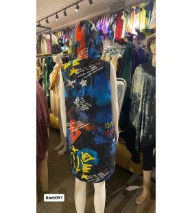 İTALYAN KAPŞONLU DESENLİ YELEK DY1