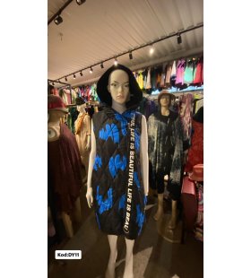 İTALYAN KAPŞONLU DESENLİ YELEK DY11