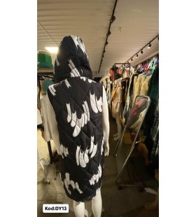 İTALYAN KAPŞONLU DESENLİ YELEK DY13