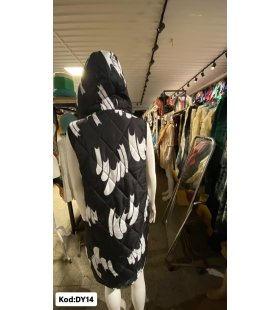 İTALYAN KAPŞONLU DESENLİ YELEK DY14