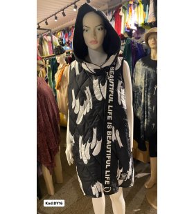 İTALYAN KAPŞONLU DESENLİ YELEK DY16