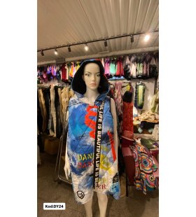 İTALYAN KAPŞONLU DESENLİ YELEK DY24