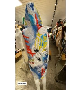 İTALYAN KAPŞONLU DESENLİ YELEK DY24