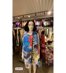 İTALYAN KAPŞONLU DESENLİ YELEK DY25