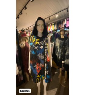 İTALYAN KAPŞONLU DESENLİ YELEK DY5