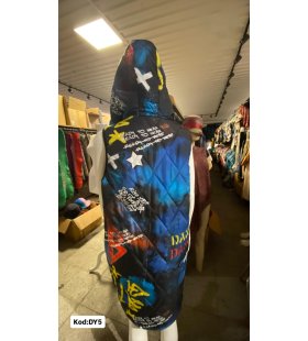 İTALYAN KAPŞONLU DESENLİ YELEK DY5