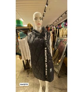 İTALYAN KAPŞONLU ŞİŞME UZUN YELEK ŞY10