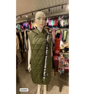 İTALYAN KAPŞONLU UZUN YELEK ŞY5