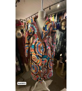 İTALYAN KAŞE DESENLİ UZUN KABAN KK13