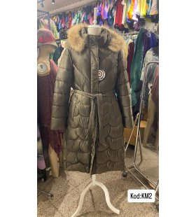 İTALYAN KÜRK KAPŞONLU ŞİŞME MONT KM2