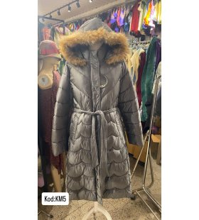 İTALYAN KÜRK KAPŞONLU ŞİŞME MONT KM5