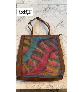 KEÇE İŞLEMELİ DERİ ÇANTA KOD:Ç17