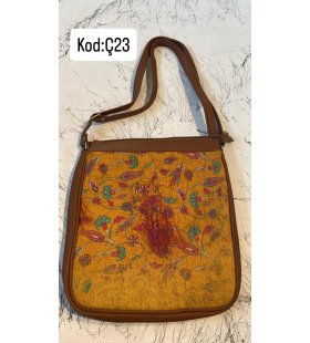 KEÇE İŞLEMELİ DERİ ÇANTA KOD:Ç23