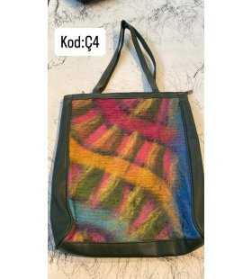 KEÇE İŞLEMELİ DERİ ÇANTA KOD:Ç4