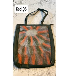 KEÇE İŞLEMELİ DERİ ÇANTA KOD:Ç5
