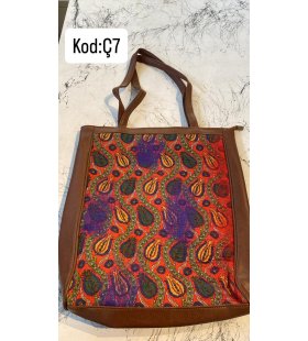 KEÇE İŞLEMELİ DERİ ÇANTA KOD:Ç7